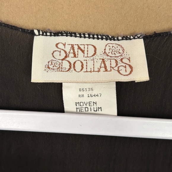 Vintage Sheer Swimsuit Cover-Up Sand Dollar Whimsigoth Mesh Lingerie Robe M USA - Picture 5 of 5